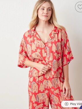 Printfresh Eco Satin Gingerbread House Wildest Dreams Set, Original fit, XS Tall